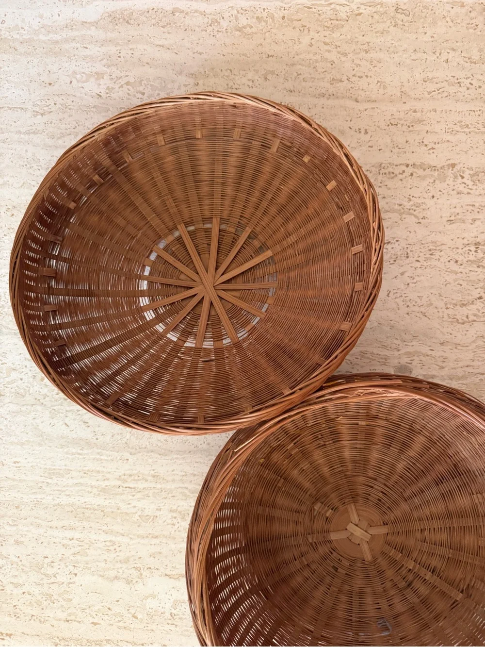 Vintage Woven Round Basket